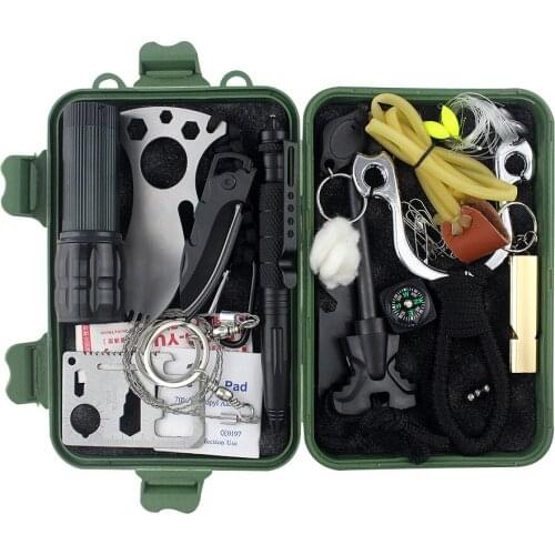 Outdoor fishing set Multifunctional plastic tool box equipment for mountaineering and camping EVA earthquake car tool box