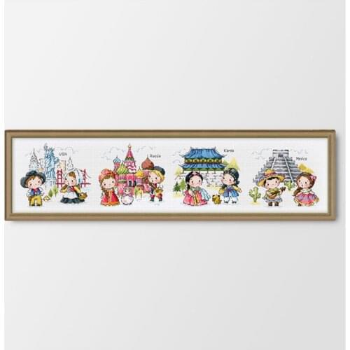 G140 Stich Cross Stitch Kits Craft Packages Cotton Fabric Floss Counted New Designs Needlework Embroidery Cross-Stitching