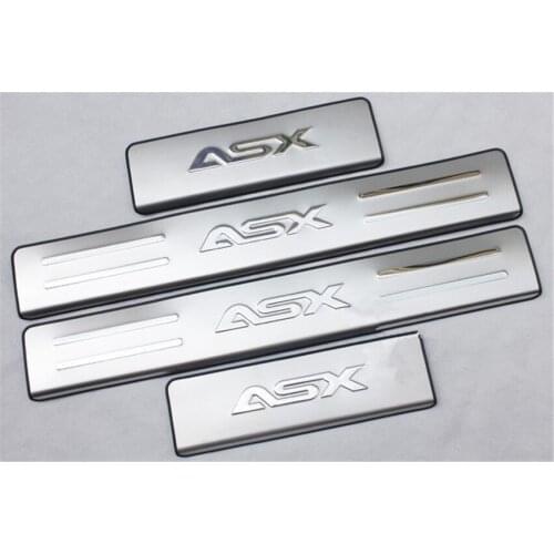 For 2011 2012 2013 Mitsubishi ASX stainless steel scuff plate door sill 4pcs/set car accessories for Mitsubishi Lancer