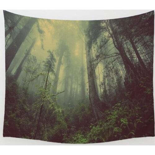 Foggy Forest Tapestry Wall Hanging