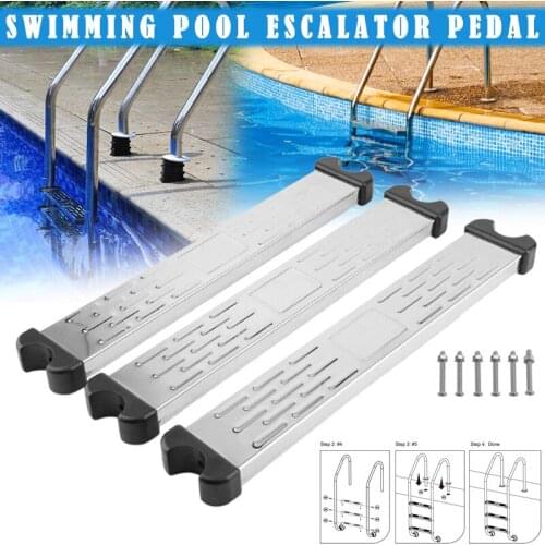Newly Stainless Steel Pool Ladder Pedal Non Slip Replacement Durable Pool Accessories Easy Installation