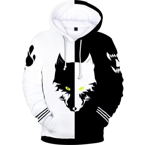 Spring and Autumn European and American New Style Hooded Clothing Cute Animal 3D Printed Hoodie Sports Pullover With Hood