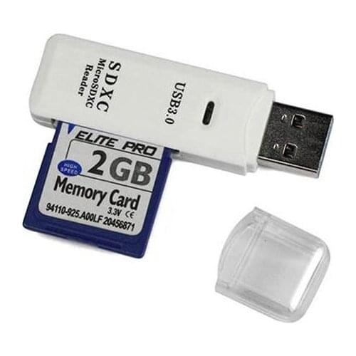 New 2 In 1 USB 3.0 SD & Micro SDXC SDHC Memory Card Reader TF Trans-flash Card Adapter Converter Tool with Retail Packaging