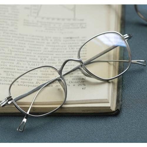 Vintage eyeglasses men Pure Titanium Classic Retro Square optical glasses frame Myopia reading prescription women eyewear