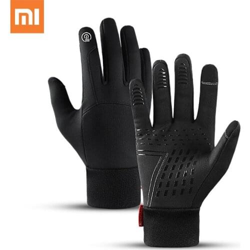 Xiaomi Mijia Warm Windproof Gloves Touch Screen Waterproof Non-slip Wear-resistant Riding Sports Gloves for Winter Cold Weather