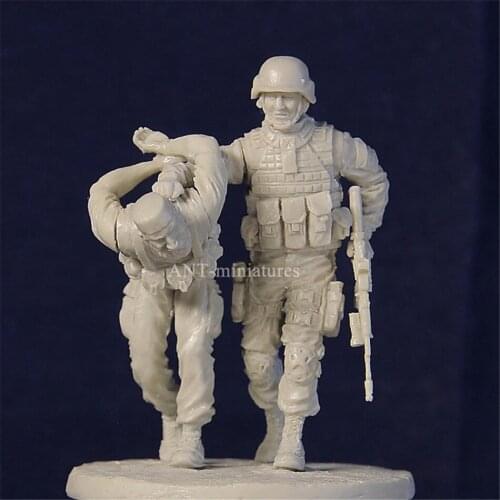 Resin Figure 1/35 Scale Model Kit Russian Soldiers Catch Terrorists GK Assembly Models Kit Colorless Self-Assembled Toy