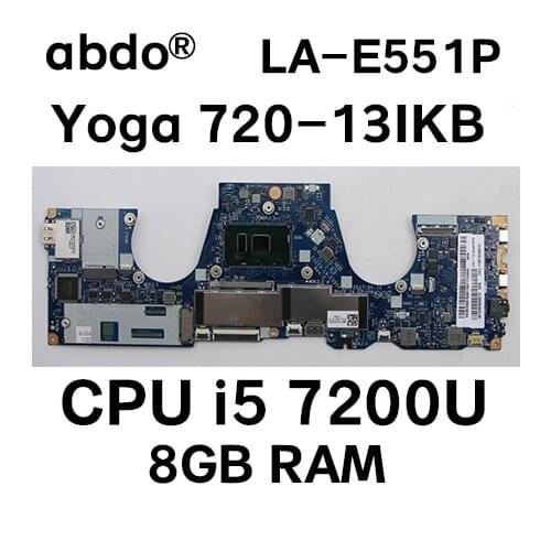 For Lenovo Yoga 720-13IKB laptop motherboard CIZY3 LA-E551P With i5-7200U 8GB-RAM tested 100% working FRU 5B20N68033