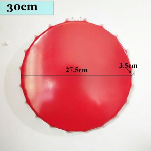 30cm Blank Beer Bottle Cap Poster Customization Wall Decoration Red/Blue/White/Black/Yellow/Green Blank Caps for Handmade DIY