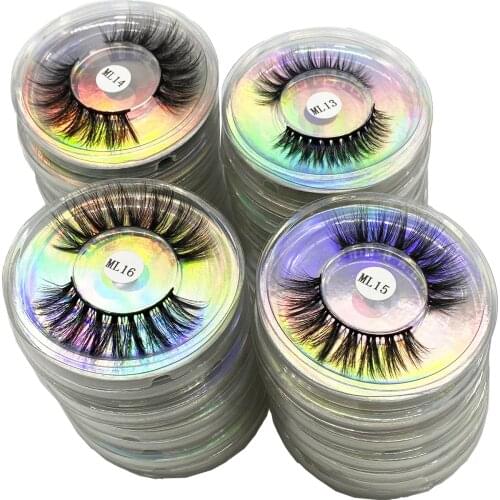 Mink Eyelashes Wholesale Natural Long Fake Lashes Bulk Fluffy Fake Eyelashes Make Up Eyelash Extension Mink Lashes Wholesale