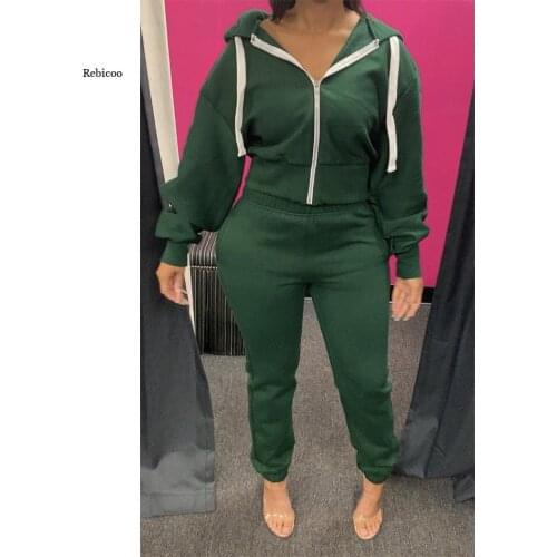 New Tracksuit Two Piece Women Set Sport Casual Outfit Fall Clothes For Women Sweatshirt Jumper Top Sweatpants Set Women Suit Set