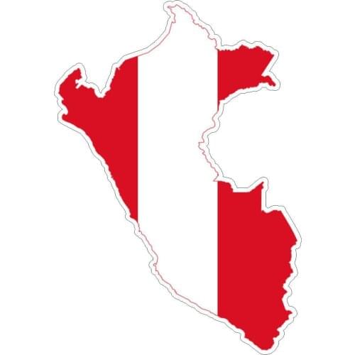 Sticker car moto map flag vinyl outside wall decal macbbook peru