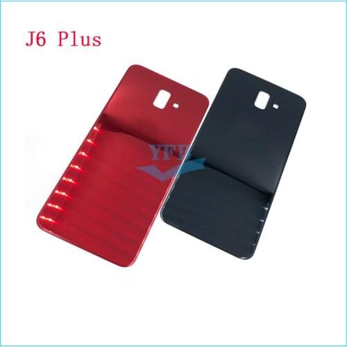 For Samsung Galaxy J6 Plus Back Battery Cover Rear Door Glass Housing