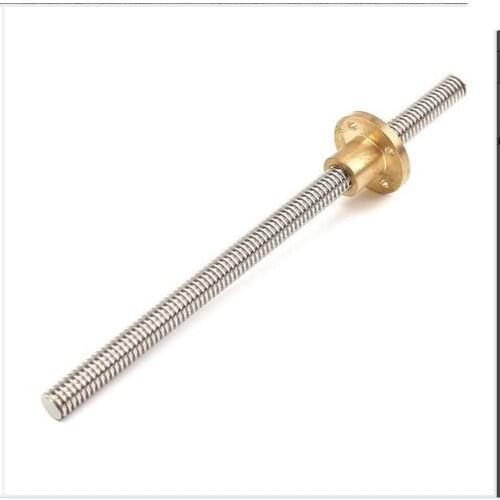 DuoWeiSi 3D Printer Parts T10 Lead Screw 100mm length lead 2 /4/8/10/12mm With Brass Nut Lead Screw Diameter 10mm