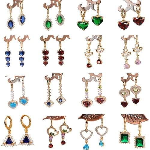 31 style Fashion Dangle Drop Earrings for Womens earrings waterdrop stone heart Earrings Trendy Jewelry for Party Wedding Gift