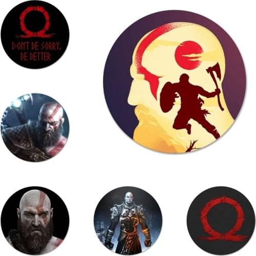 58mm God of War II Icons Pins Badge Decoration Brooches Metal Badges For Clothes Backpack Decoration