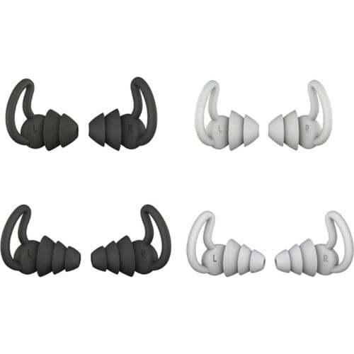 1 Pair 2/3 Layer Soft Silicone Ear Plugs Tapered Sleep Noise Reduction Earplugs Sound Insulation Ear Protector