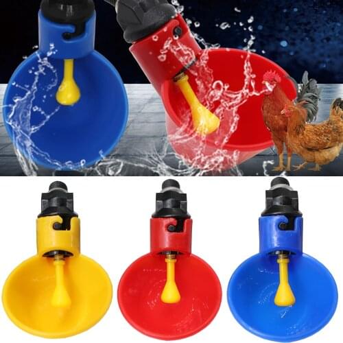 10-120PCS Chicken Quail Hanging Water Cups Nipple Drinking Bowl Birds Water Bowl Drinker Cups for Backyard Automatic Poultry