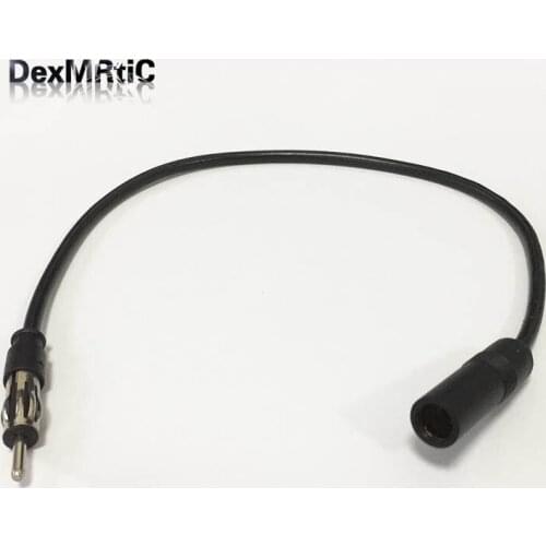 10PC New 35cm Car Antenna Adapter Male To Female Vehicle AM / FM Radio Aerial Extension Cable