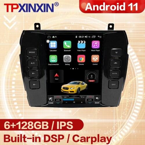 128G Carplay Android 11 Tesla Screen Radio Receiver For Jaguar XJ 2004 2005 2006 2007 2008 Radio Receiver Player Video Head Unit