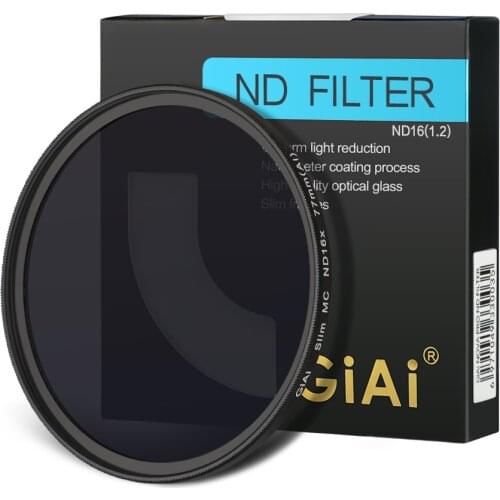 Giai Blue Coating ND8/16/64/1000 Camera Lens Photo ND Filter 82mm 77mm 72mm 67mm 62mm 58mm 52mm 49mm 46mm For Nikon Canon Sony