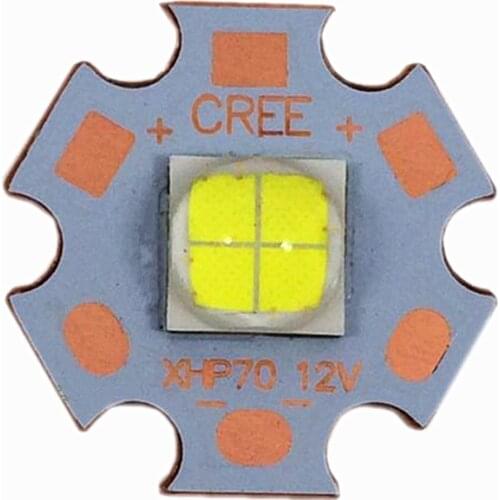 2pcs CREE XHP70 30W LED 4022LM 6V/12V four chips welding 16 20mm copper pcb Ultra-high brightness head lamp car bulbs coldwhite