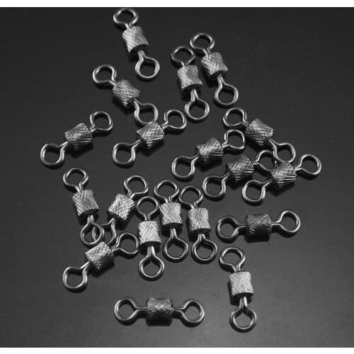 MNFT 30PCS Test Power 60KG Rolling Swivel Connector Fishing Hook Carp Fishing Barrel Swivels Stainless Steel Fishing Accessoreis