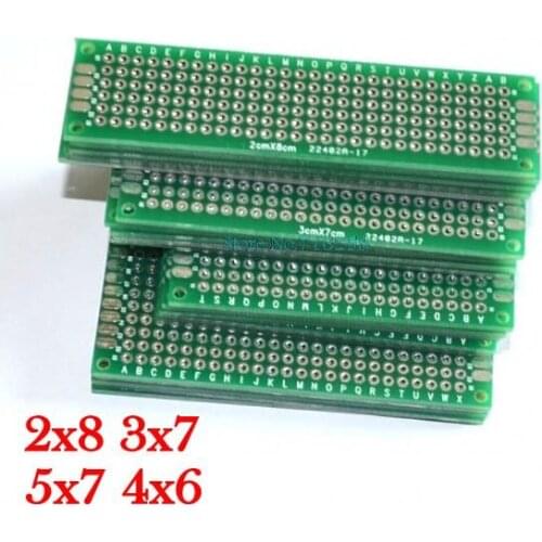 4x Double-Side Prototype PCB Universal Board, 5x7 4x6 3x7 2x8CM