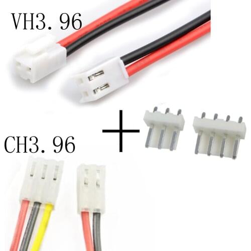 5PCS JST VH3.96 VH 3.96mm CH3.96 Wire Cable Connector 2/3/4/5/6/7/8/9/10Pin Pitch Male Female Plug Socket 20cm Wire Length 22AWG