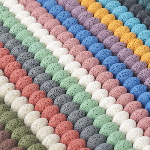 Natural Rondelle Spacer Beads Lava Volcanic Loose Beads For Jewelry Making DIY Bracelet Accessorries For Women Gifts