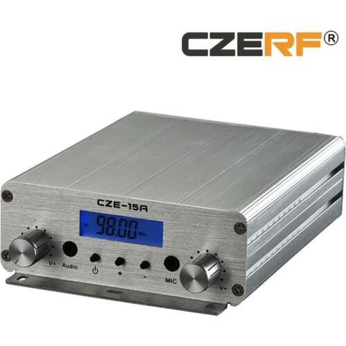 CZE-15A 15w wireless Stereo PLL Radio Station FM Transmitter professional mini fm radio equipment