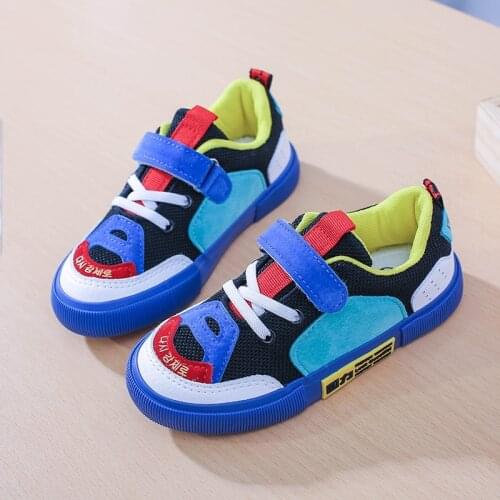 Childrens shoes 2020 spring and autumn new breathable childrens canvas shoes boys and girls sports color shoes