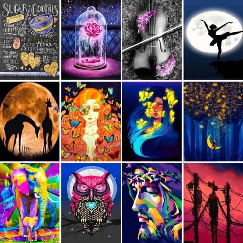 GATYZTORY full diamond mosaic cartoon picture 5d diamond painting cross stitch set DIY art home decor