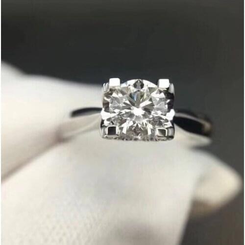 KJJEAXCMY fine jewelry 925 sterling silver inlaid Mosang Diamond gemstone ladies ring support detection trendy