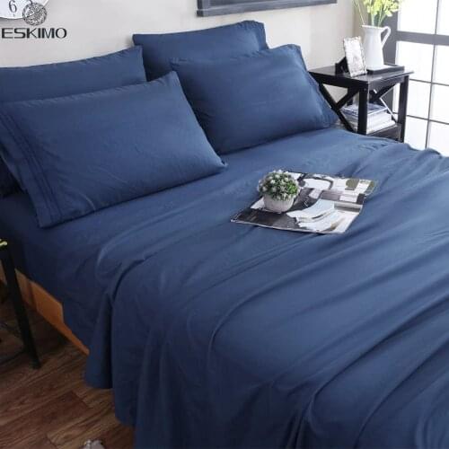 ESKIMO 6 Piece Bed Sheet Set Super Soft Breathable 1800 Thread Count Hotel Luxury Fitted Sheet With Band Set Bedding Elastic