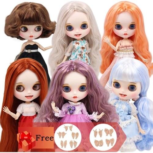 ICY DBS Blyth Doll with hands set joint body new smile mouth Matte face 1/6 BJD toys DIY Fashion Dolls girl gift special off