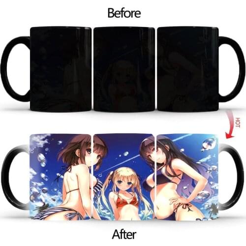 Bikini girls Color Changing mug Ceramic Coffee Cup Magic Couple Mug Funny Gift for Her Him Mugs Milk Cups Friend BSKT-045