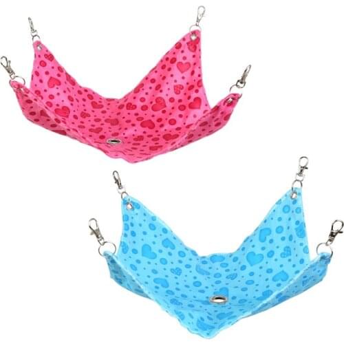 Small Pet Jumping Playing Hammock with Hole for Hamster Lovely Hanging Swing Bed with Hook Squirrel Guinea Pig House Supplies