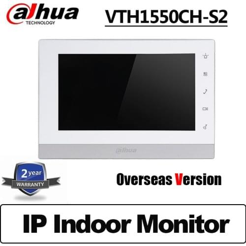 Overseas Version Dahua VTH1550CH-S2 Indoor Monitor 7" TFT Capacitive Touch Screen IPC Surveillance Alarm Replace VTH1550CH