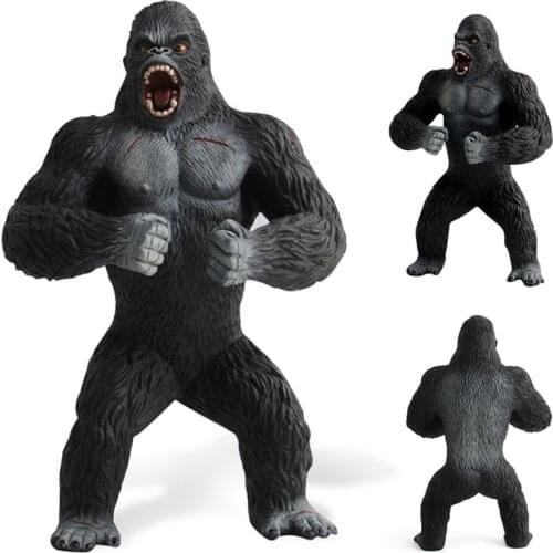 Simulation Gorilla Animal Model Orangutan King Kong Model Collection Doll Decoration Biological Educational Toys for Children