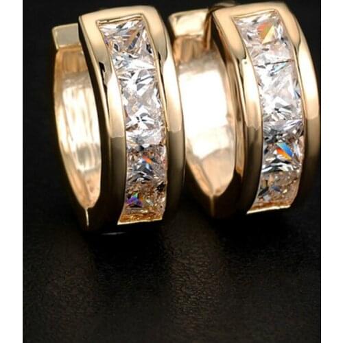 Fashion Elegant High-quality Crystal Cz Stone Earrings Big Earrings Jewelry For Female Earrings