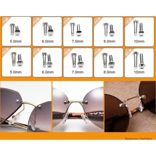 100pcs Glasses Nut Kit Stainless Steel Sunglasses Screwdriver Repair Tool Set Kits Watch Spectacles Phone Screw Assorted Group