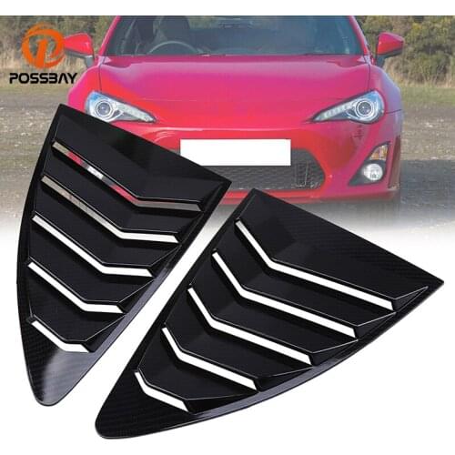 POSSBAY Car Rear Window Stickers for Subaru BRZ 2012-Present Window Louver Scoop Cover Vent for Toyota 86 2012-Present