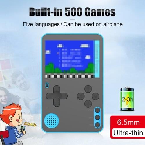 New Magnetic Handheld Game Console 500 Games 2.4 inch Ultra-thin Retro Video Game Console 2021 New Card FC Portable Game Console