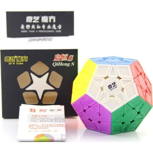 QiYi Mofangge QiHeng S 3x3 Dodecahedron Sculpture Stickerless Colorful Twist puzzle Learning Educational Toys For Children