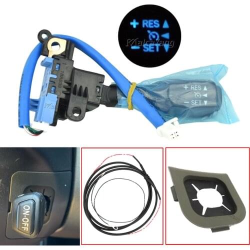 Blue LED Steering Wheel Cruise Control Switch 84632-34011 84632-34017 45186-0F050-E0 For Toyota E'Z Corolla 2015 D4D