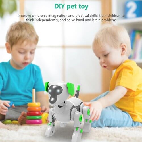 Robot Dog Cat Toy for Kids DIY Toy Interactive Toy Intelligent Educational Kids Toys Suitable for Boys Girls Gift