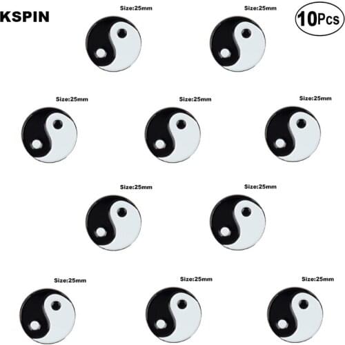 Yin Yang Badge Lapel Pin Flag badge Brooch Pins Badges 10Pcs a Lot