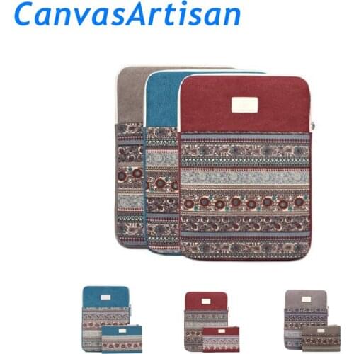 Brand CanvasArtisan Laptop Bag 11,12,13,14,15,15.6,13.3, Retro Stitching Sleeve Case For Macbook Air Pro Computer,Dropship F048