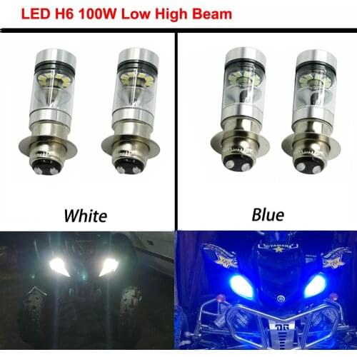 100W Super White LED Headlights Bulbs Low High Beam For Yamaha GRIZZLY 660 400 450 350 125 YFZ350 YFZ450 RAPTOR 350 700 RHINO