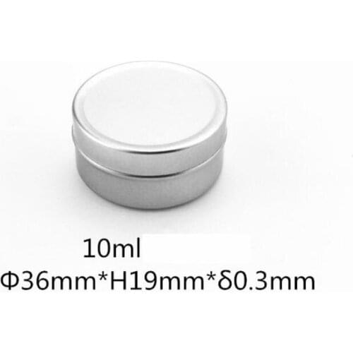 Gorgeous Candle Jar Metal Cosmetic Jar Aluminum Tin Cans Empty Travel Container Refillable Round Packaging Box Mini 10ml 50pcs